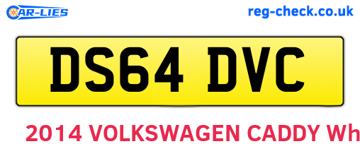 DS64DVC are the vehicle registration plates.