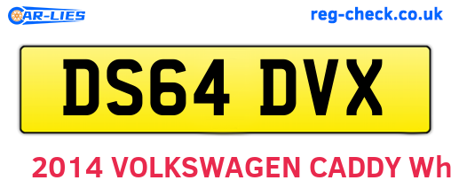 DS64DVX are the vehicle registration plates.