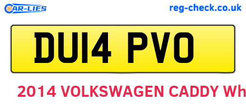 DU14PVO are the vehicle registration plates.