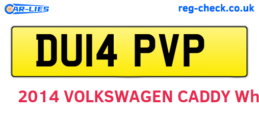 DU14PVP are the vehicle registration plates.