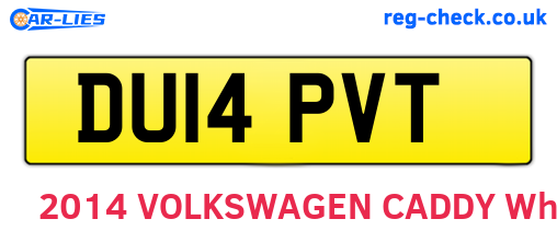 DU14PVT are the vehicle registration plates.