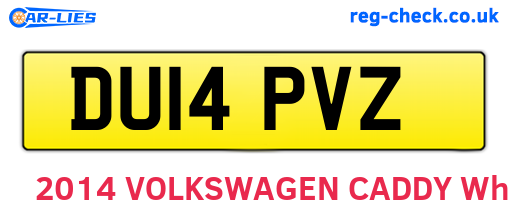DU14PVZ are the vehicle registration plates.