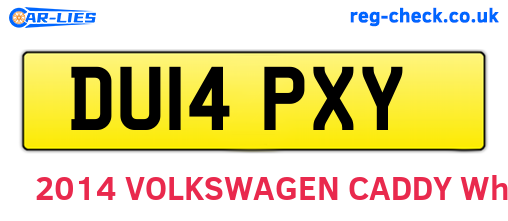 DU14PXY are the vehicle registration plates.