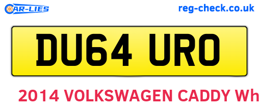 DU64URO are the vehicle registration plates.
