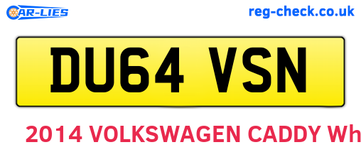 DU64VSN are the vehicle registration plates.
