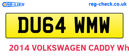 DU64WMW are the vehicle registration plates.