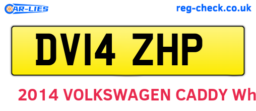 DV14ZHP are the vehicle registration plates.