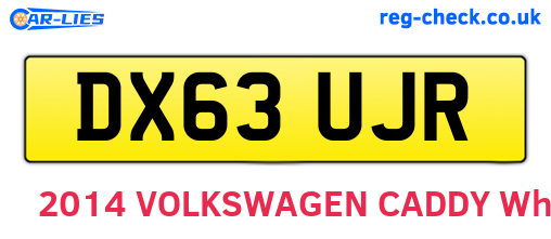 DX63UJR are the vehicle registration plates.