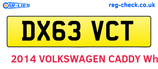 DX63VCT are the vehicle registration plates.