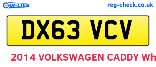 DX63VCV are the vehicle registration plates.