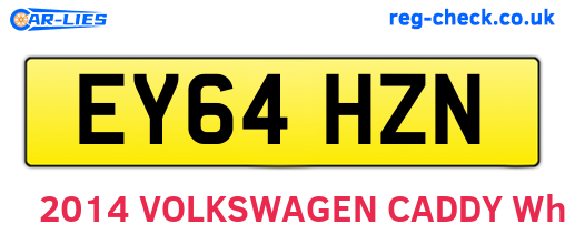 EY64HZN are the vehicle registration plates.