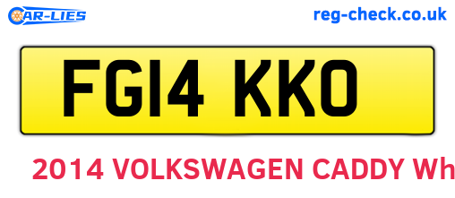 FG14KKO are the vehicle registration plates.