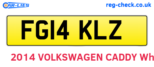 FG14KLZ are the vehicle registration plates.