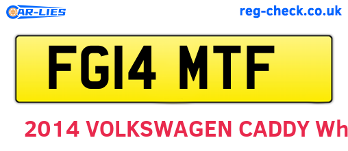 FG14MTF are the vehicle registration plates.