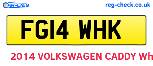 FG14WHK are the vehicle registration plates.