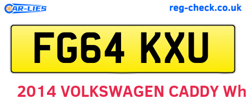 FG64KXU are the vehicle registration plates.