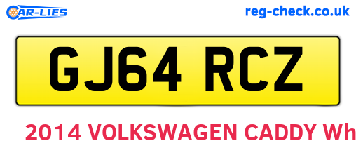 GJ64RCZ are the vehicle registration plates.