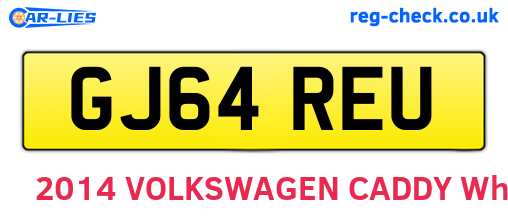 GJ64REU are the vehicle registration plates.