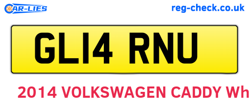 GL14RNU are the vehicle registration plates.