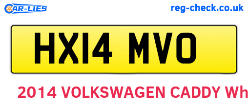 HX14MVO are the vehicle registration plates.