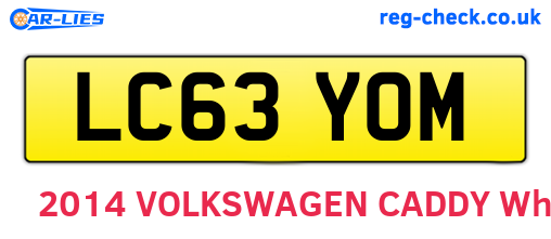 LC63YOM are the vehicle registration plates.