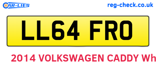 LL64FRO are the vehicle registration plates.