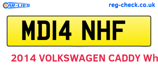 MD14NHF are the vehicle registration plates.