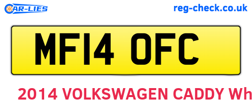 MF14OFC are the vehicle registration plates.