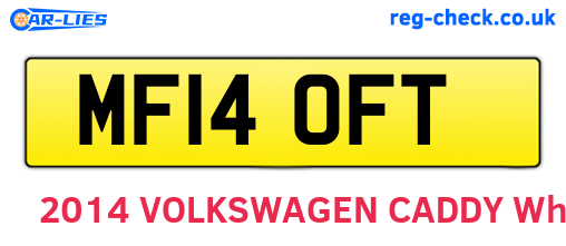 MF14OFT are the vehicle registration plates.