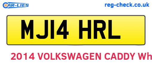 MJ14HRL are the vehicle registration plates.