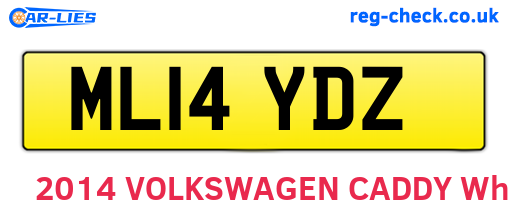 ML14YDZ are the vehicle registration plates.