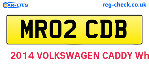 MR02CDB are the vehicle registration plates.