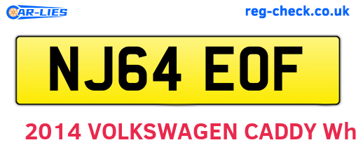 NJ64EOF are the vehicle registration plates.