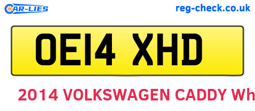 OE14XHD are the vehicle registration plates.