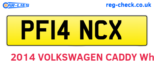 PF14NCX are the vehicle registration plates.