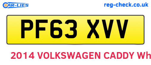 PF63XVV are the vehicle registration plates.