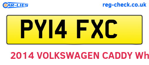 PY14FXC are the vehicle registration plates.