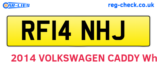 RF14NHJ are the vehicle registration plates.