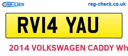 RV14YAU are the vehicle registration plates.