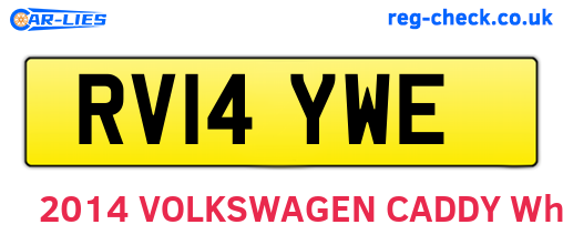 RV14YWE are the vehicle registration plates.