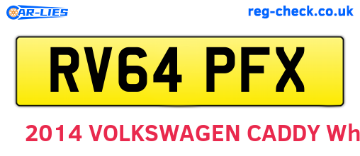 RV64PFX are the vehicle registration plates.
