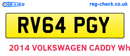 RV64PGY are the vehicle registration plates.