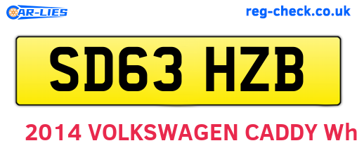 SD63HZB are the vehicle registration plates.