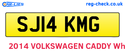 SJ14KMG are the vehicle registration plates.