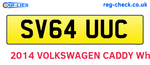 SV64UUC are the vehicle registration plates.