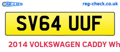 SV64UUF are the vehicle registration plates.