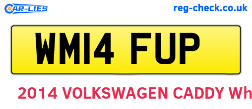 WM14FUP are the vehicle registration plates.