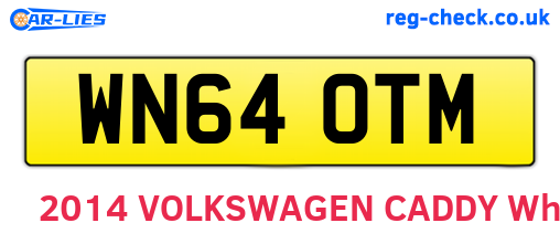 WN64OTM are the vehicle registration plates.
