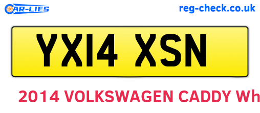 YX14XSN are the vehicle registration plates.