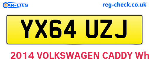 YX64UZJ are the vehicle registration plates.